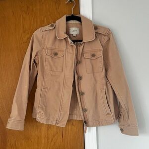 Ann Taylor LOFT Dusty Pink Utility Jacket